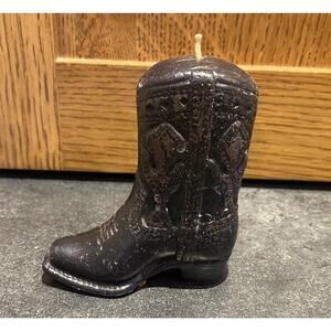 Vintage Mcgee’s Cowboy Boot Western Candle RARE Brown